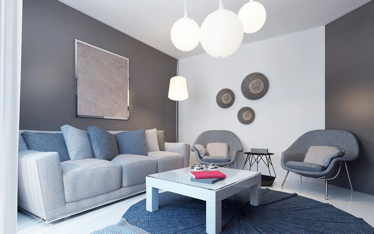 how to use dark paint in a small living room